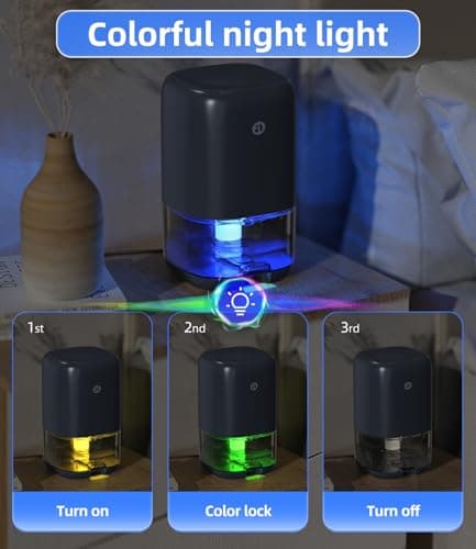 TABYIK Dehumidifier, 35 OZ Small Dehumidifiers for Room for Home, Quiet with Auto Shut Off, Dehumidifiers for Bedroom (280 sq. ft), Bathroom, RV, Closet,Blue 6