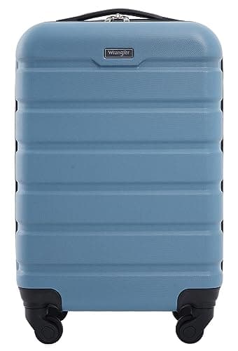 Wrangler Hardside Spinner Luggage, Blue Heaven, Carry-On 20-Inch