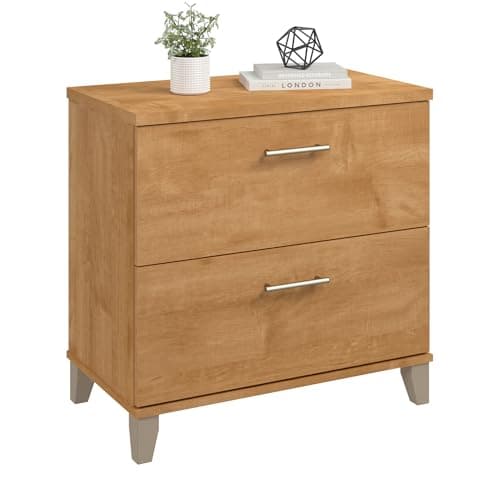 Bush Home 2 Drawer Lateral File Cabinet, Letter and Legal-Size Document Storage for Home or Professional Office, Somerset Collection, Maple Cross