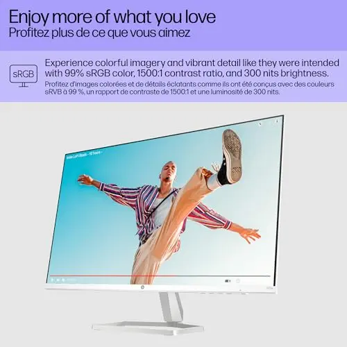 HP Series 5 27 inch FHD Monitor, Full HD Display (1920 x 1080), IPS Panel, 99% sRGB, 1500:1 Contrast Ratio, 300 nits, Eye Ease with Eyesafe Certification, 527sa (2024) 5