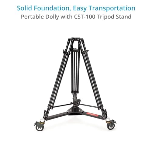 PROAIM 10' Wave-2 Camera Jib Crane with CST-100 Heavy-Duty 100mm 2-Stage Tripod, Portable Tripod Dolly, Pan/Tilt Head with 12V Joystick Control. (P-WV-2PL-PP) 8