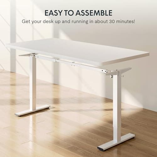 FLEXISPOT EN1 Height Adjustable Standing Desk Frame with Memory Controller, Electric Sit Stand Desk Base for Home and Office (White Frame Only) 8