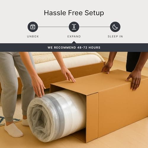 Signature Design by Ashley Chime Memory Foam 12" Queen Mattress with Thick Memory and Support Foam for Pressure Relief, Fiberglass Free, Mattress In A Box 6