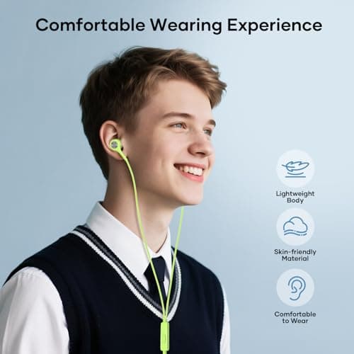 LWZCAM Wired Earbuds with Microphone 5 Pack, in-Ear Headphones with Heavy Bass, High Sound Quality Earphones Compatible with iPad, Laptop, MP3, Android Smartphones, Fits All 3.5mm Jack Device 6