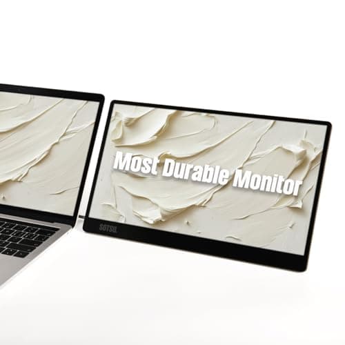 SOTSU FlipAction Go 14" Premium Portable Monitor | Full HD 1080p | 400 Nits | 100% sRGB | Robust yet Lightweight | Pivoting Landscape & Portrait Display | Tempered Glass Cover | USB-C & Mini HDMI | 5W