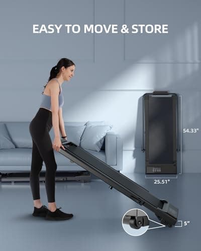 Walking Pad Treadmill with Incline and Handle Bar, 3.0 HP Foldable Treadmills 300LBS Capacity Folding Walking Pad 3 in 1 Under Desk Treadmill Remote Control with APP 7