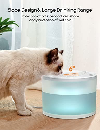 Meowant Cat Water Fountain with Wireless Pump, 74OZ/2.2L BPA-Free Cetified Cat Fountain, Ultra Quiet Pet Water Fountain for Cats and Dogs with Filter… 6