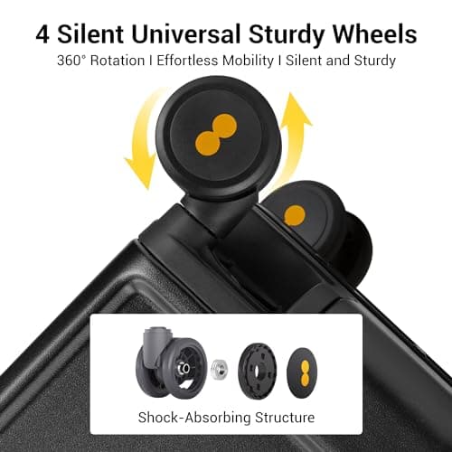 LEVEL8 Zipperless Carry On Suitcase Airline Approved with Aluminum Frame, Hard Shell Luggage with Spinner Wheels, Metal Travel Luggage with Double Tsa Locks, 20 Inch, Black 5