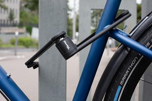 Master Lock Black Hardened Steel Link Folding Bike Lock with Key, Heavy Duty Anti-Theft Lock for Bicycles, Electric Scooters, 2-3/4ft (84cm) Length x 0.13 in (3.5 mm), 8335EC 7
