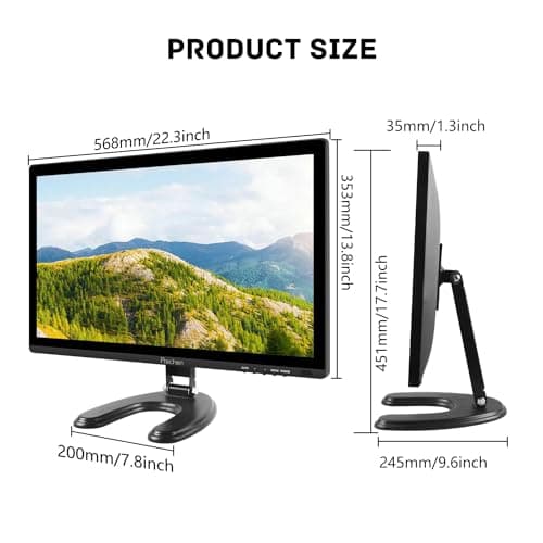 Prechen 24 Inch Touchscreen Monitor, IPS FHD 1080P Touch PC Display with HDMI & VGA & USB, 75Hz, VESA, Built-in Speakers, Computer Touch Screen for Gaming & Business 9