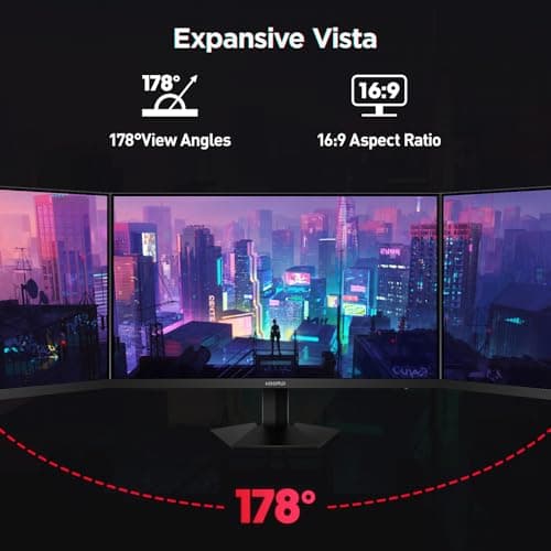 KOORUI 27" Gaming Monitor, 200Hz 1ms Fast IPS, WQHD (2560 x 1440p) HDR 400 Display, DCI-P3 95% Color Gamut, FreeSync Premium, Adaptive G-Sync, HDMI x 2, DisplayPort, G2721P 7