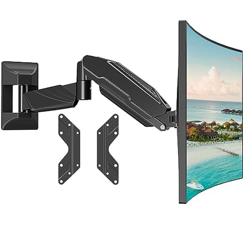 MOUNT PRO Monitor Wall Mount for 13 to 32 inch Computer Screen, Adjustable Single Wall Mount Monitor Arm, Full Motion Vesa Wall Bracket 100x100, Hold up to 17.6lbs, Black