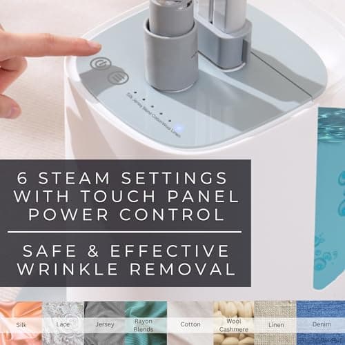 SALAV Standing Garment Steamer w/Smart Auto-Off, 1500W Powerful Steam, Adjustable Ironing Board, 6 Steam Settings for Various Fabric Types, LED Display, Fast Wrinkle Removal for Home & Business Use 5