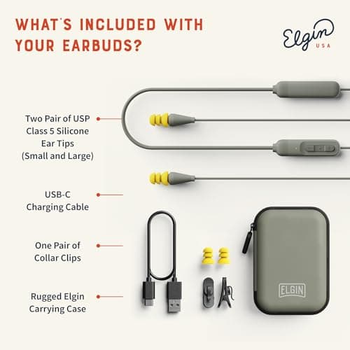 Elgin Discord Gen 2 Bluetooth Earplug Earbuds, OSHA Compliant Noise-Isolating Safety Wireless Headphones, All-Weather Earphones for Industrial Work, and High-Noise Environments 5
