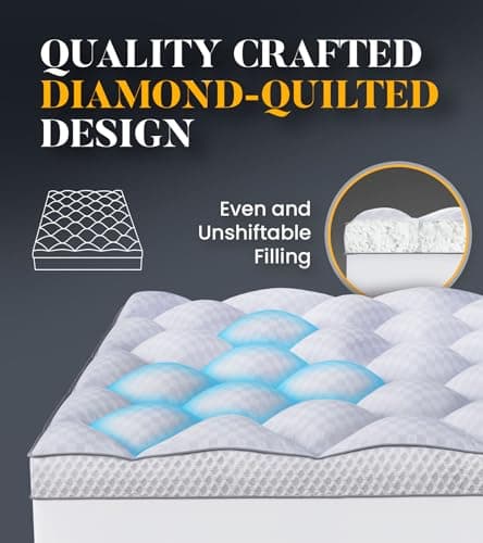 3 Inch Ultra-Fluffy Memory Foam Mattress Topper Super Queen for Back Pain, Extra Soft Pillow Top Queen Mattress Topper with 4X Support, Mattress Pad with Breathable Air Mesh Sides, 6-21'' Deep Pocket 5