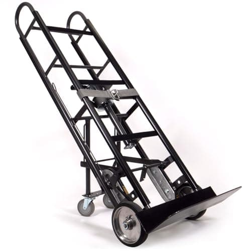 US Cargo Control Appliance Dolly Heavy Duty with Stair Climber & Kickback Wheels, 1,200 LBS Capacity, Industrial Appliance Hand Truck with Single Auto Recoil Strap System, Heavy Duty Steel Hand Truck