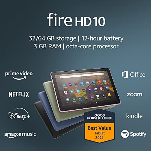 Amazon Fire HD 10 tablet, 10.1", 1080p Full HD, 32 GB, (2021 release), Black 9