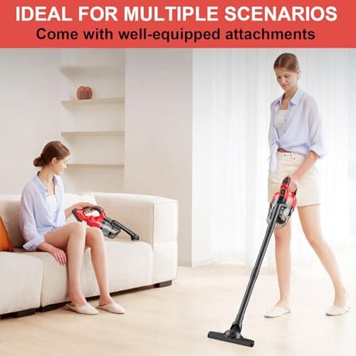 Cordless Vacuum for Milw-auke 18V Battery, Handheld Vacuum Cleaner Stick Vacuum Shop Vac for Home Car Hardwood Floor Carpet with Washable HEPA Filter 125AW(No Battery) 6