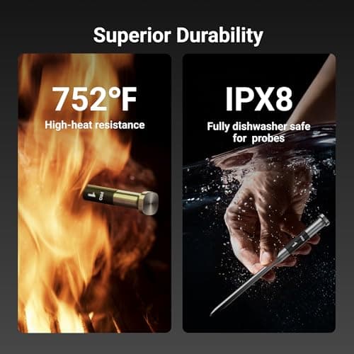 ThermoMaven Smart Bluetooth Wireless Meat Thermometer, 10X Enhanced Sub-1G Signal and Stability, Standalone Display Base, Certified Accuracy ±0.5°F, WiFi Unlimited Range for BBQ, Oven, Smoker, Grill 7