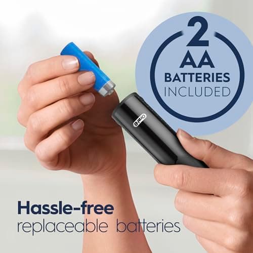 Oral-B Pro 100 CrossAction, Battery Powered Toothbrush, Black, 1 Count (Pack of 1) 5