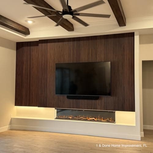 Touchstone Sideline Infinity Pro 3-Sided Smart 72" WiFi-Enabled Electric Fireplace - 80051 - Built-in - 6 Realistic Flame Colors- 13-Color Down Lighting- Crackle Sound- 1,500W Heater 16