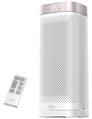 DREO Space Heaters for Indoor Use, 1500W Fast Heating Portable Heaters with Remote, Large PTC Ceramic Electric for Bedroom, 12H Timer, 70° Oscillation, Overheat Protection, Safety Heat for Home Office