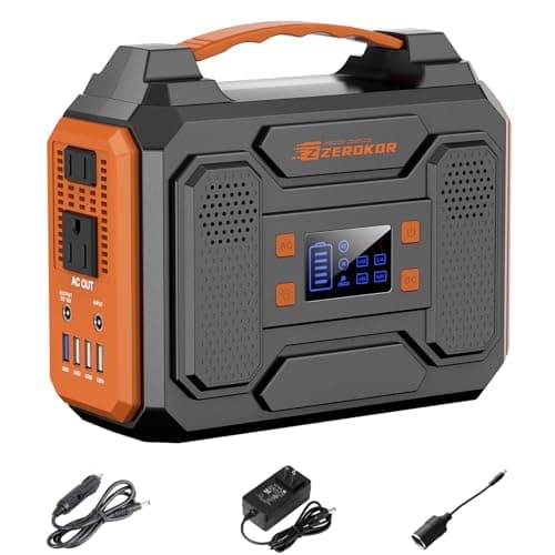 Portable Power Station 300W Solar Generator 280Wh(without Solar Panel), 110V Portable Power Bank with AC Outlet Pure Sine Wave, DC, USB QC3.0, External Battery Power Pack for Camping RV Outdoor Use