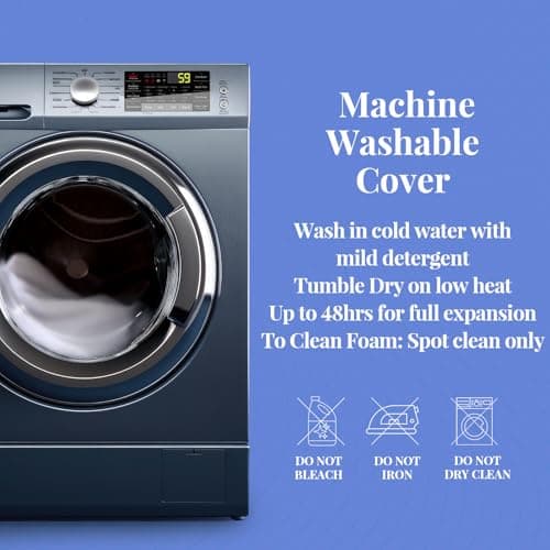 OhGeni Cooling 4 lnch Queen Size Dual Layer Mattress Topper, 2 Inch Gel Memory Foam, 2 Inch Soft Pillow Top Pad, Guest Bedroom Essentials Mattresses Cover, Extra Comfortable Sleep and Back Pain Relief 8