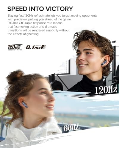 UPERFECT QLED 24" 120Hz Portable Monitor 1080P 125% sRGB 400Nits w/Stand & VESA, HDMI USB-C FHD Travel Monitor for Laptop/Gaming Devices/Phone/Mini PC, External Second Screen for Gaming & Work 3