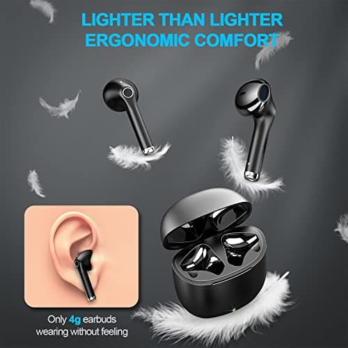 yobola Wireless Earbuds, Bluetooh Earbuds, Deep Bass Light Weight Mini Wireless Headphones for Running/Fitness, 25Hrs Playtime, Built-in Microphone, Touch Control, IPX5 Waterproof 7