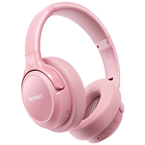 BERIBES Bluetooth Headphones Over Ear, 65H Playtime and 6 EQ Music Modes Wireless Headphones with Microphone, HiFi Stereo Foldable Lightweight Headsets, Deep Bass for Home Office Cellphone PC Ect.
