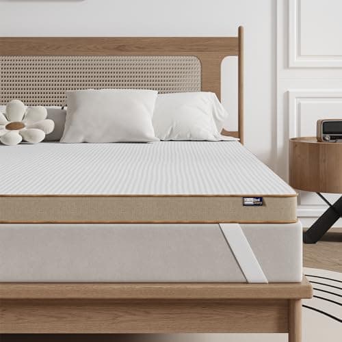BedStory Extra Firm Mattress Topper Queen Size, Extra Lumbar Support - 4 Inch Deep Sleep Mattress Topper for Pain Relief - Cooling & Smooth Cover, CertiPUR-US Certified