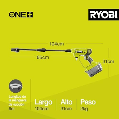 Ryobi RY18PW22A-0 Battery Pressure Lance 18V ONE+ 182 l/h 22 Bar (Body Only) 10
