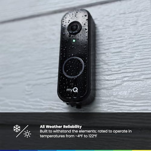 Chamberlain myQ Video Doorbell | 2K Camera, Battery/Wired, Color Night Vision, Live with 2-Way Talk, Motion Detection & Real-Time Alerts, 150 Deg Wide View, Black 8
