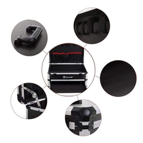 ELIAUK Tool Box Hard Case Tool Organizer Storage Cabinet Carry Case Tool box with Drawers(Silver) 6