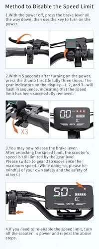 T10 Adult Electric Offroad Commuter Scooter - 30 MPH Fastest, 900W, 30-Mile Long Range, 11" Off-Road Tires, 48V 13.5Ah Battery 9