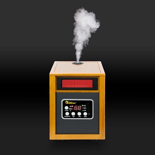Dr. Infrared Heater DR-968H Indoor Portable Space Heater with Humidifier, 1500-Watt, Cherry 5