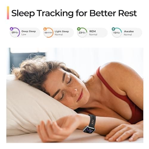 Smart Watch [GPS, Alexa Built-in], 24/7 Heart Rate Monitor with HRV, SpO2/Stress/Sleep Tracker, Calls & Messages, 3ATM Waterproof, 12-Day Battery, 100+ Sport Modes Fitness Smart Watches for Men Women 6