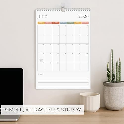 Beautiful 2026 Wall Calendar - Runs from January 2026 until July 2027 - Large 15" x 10" Office Wall Calendar for Easy Organizing 5