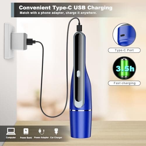 DRECELL Handheld Vacuum Cordless, Car Vacuum with Brushless Motor & 14000Pa Suction, 1.2lbs Lightweight, LED Light, Portable Slim Mini Vacuum Cleaner for Car Home Pet 6