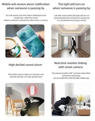 Haozee Smart Motion Sensor,Zigbee PIR Motion Sensor with Illuminance Value,High Sensitivity,Real-time Detection,Zigbee Hub Required,Support Home Assistant,Zigbee2MQTT 8