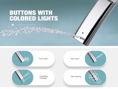 MEJE #001U-Electronic Bidet Seat for Elongated Toilets with Remote Control,Auto Open and Close,Temperature Display Heated Toilet Seat,Warm Air Dryer and Temp Controlled Wash Functions (White) 4