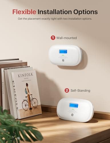 X-Sense Carbon Monoxide Detector, Replaceable Battery Powered CO Alarm with Digital Display, Portable Carbon Monoxide Detector for Travel, XC0C-SR, 1-Pack 3