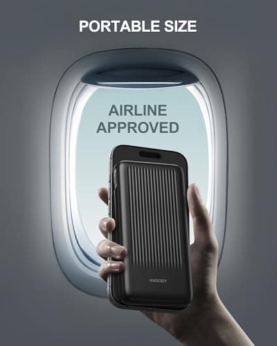 Ansody 2-Pack Portable Charger, 10000mAh 22.5W Compact USB C Power Bank Fast Charging with 2 Outputs & 2 Inputs, LED Display Battery Pack Compatible with iPhone Samsung iPad Tablets, Black & Black 7