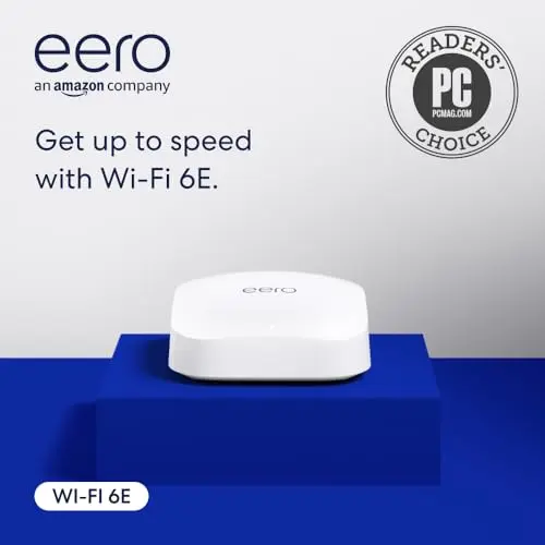 Amazon eero Pro 6E mesh wifi router - Supports internet plans up to 2.5 Gbps, Coverage up to 2,000 sq. ft., Connect 100+ devices, 1-pack 7
