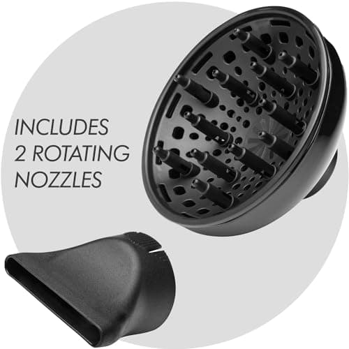 Sam Villa Lightweight & Quiet Ionic Professional Hair Dryer with Variable Speed & Temperature, Midnight Blue 7