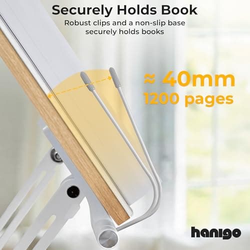 Book Stand for Reading - Adjustable Book Holder with 360° Rotating Base, Ergonomic Design for Extended Reading, Foldable and Portable, Necessity for Textbook, Bible, Cookbook, Music Scores, Tablet 7
