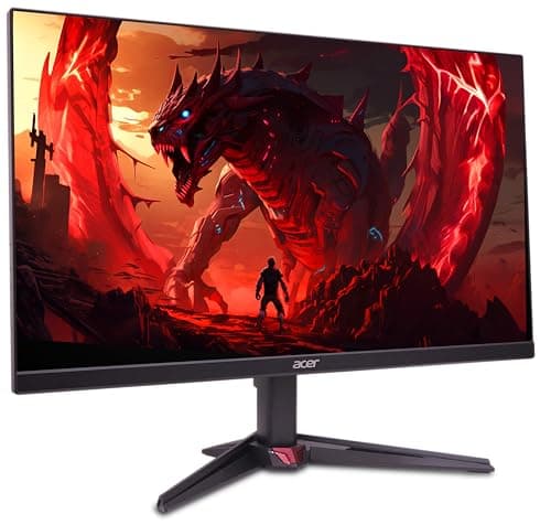 acer Nitro 23.8 Inch WQHD 2560 x 1440 ZeroFrame Design PC Gaming Monitor | AMD FreeSync | Up to 180Hz Refresh | Up to 0.5ms (G to G) | 1 x Display Port 1.4 and 2 x HDMI 2.0 Ports | VG240YU Mbiip 8