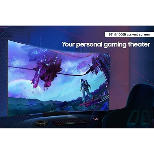 Samsung 55" Odyssey Ark 2nd Gen 4K UHD 1000R Curved Gaming Monitor, 165Hz, 1ms, 4 Input Multi View, Quantum Mini-LED, AMD FreeSync Premium Pro, HDR 10+, Height Adjustable Screen, LS55CG970NNXGO 6