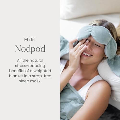 Nodpod Bundle - Weighted Blanket & Sleep Mask – Ultra-Soft Body Blanket with Glass Beads + Light-Blocking Eye Mask – Relaxation, Comfort, Travel & Better Sleep - Sage 6